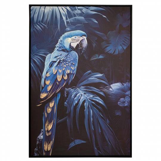 BLUE PARROT ΧΡΥΣΟΤΥΠΙΑ ME ΜΑΥΡΗ ΚΟΡΝΙΖΑ ΣΕ ΤΥΠΩΜΕΝΟ ΚΑΜΒΑ 8891588