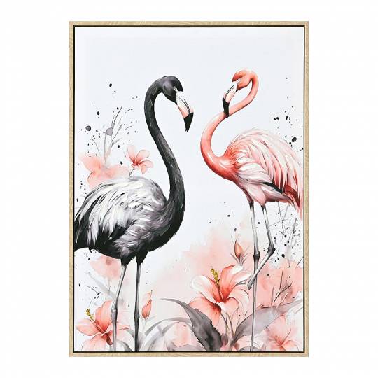 ΠΙΝΑΚΑΣ TOIXOY FLAMINGOS 005380877 ΜΕ ΚΟΡΝΙΖΑ ΜΠΕΖ-ΚΑΜΒΑΣ ΕΚΤΥΠΩΣΗ